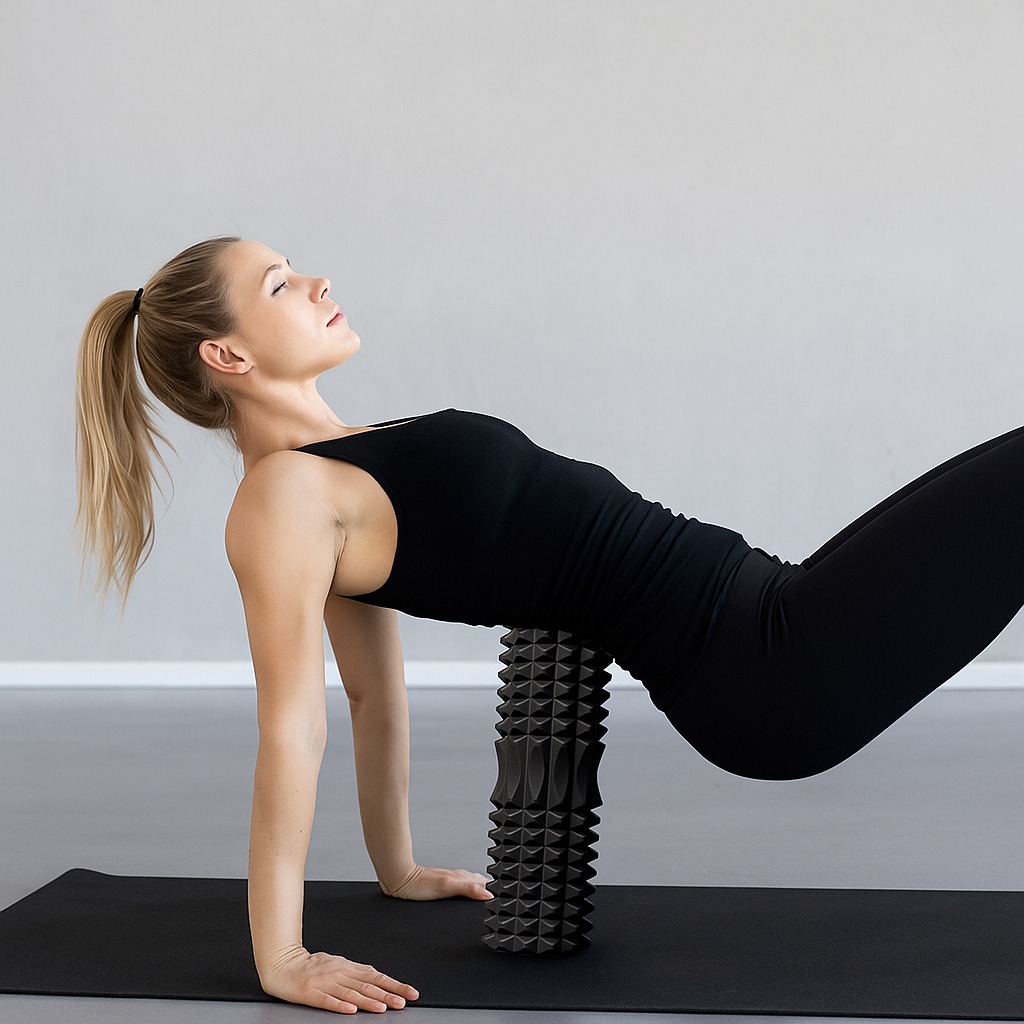 EVA Foam Fitness Back Roll Tri - Yoga Fitness Roller 评论和价格