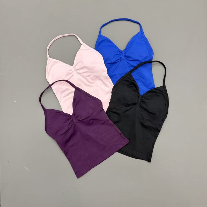 Gym Women Sports Tank Top Seam - Yoga Fitness Tapis 评论和价格