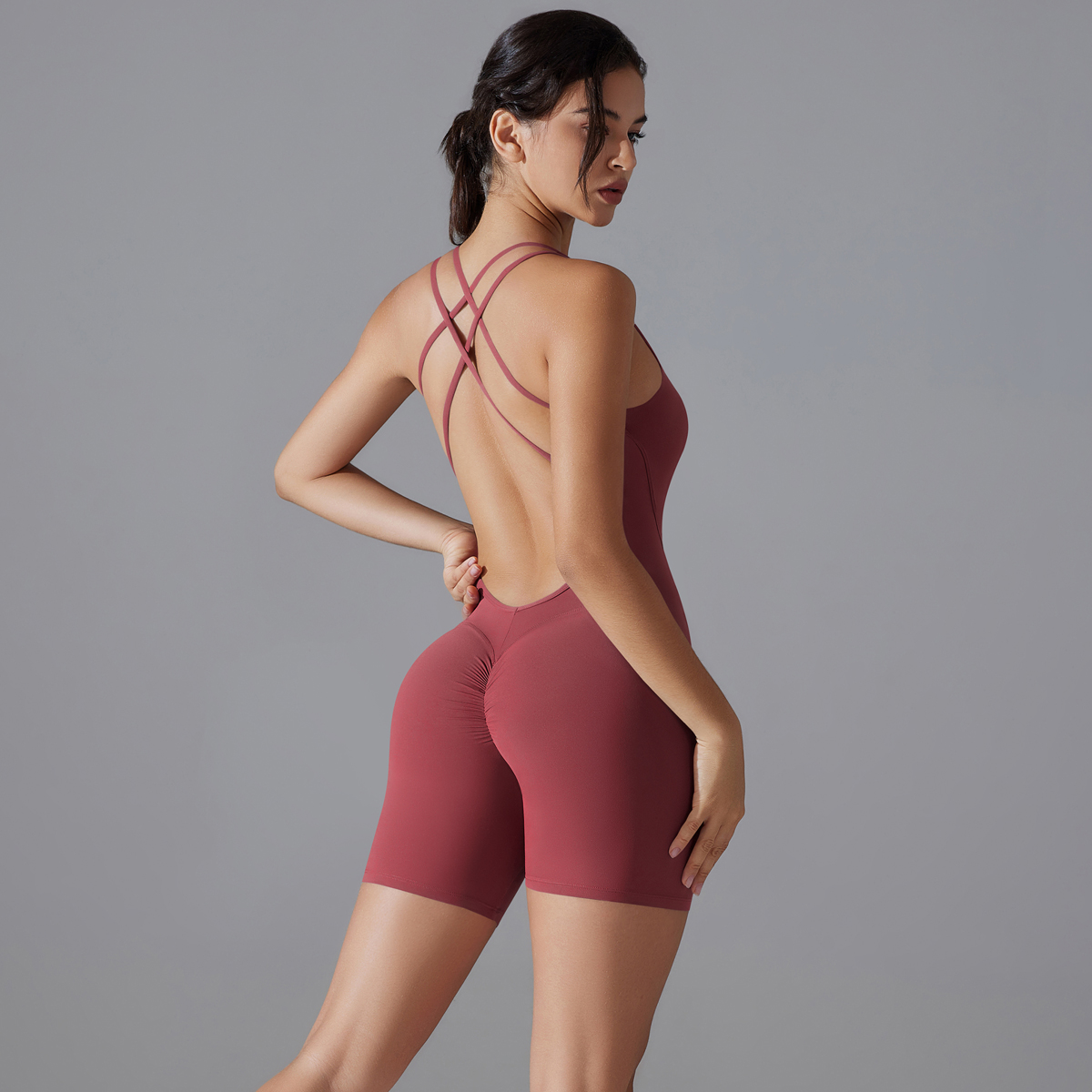 Yoga Set Sexy Backless Sporty  - Yoga Fitness Jumpsuit 评论和价格