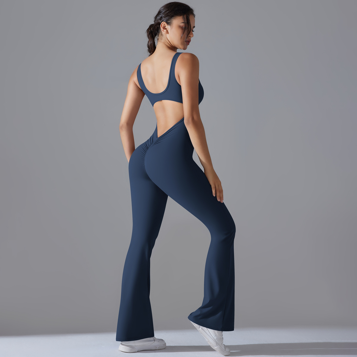 Sexy Back V Jumpsuit Gym Set W - Yoga Fitness Jumpsuit 评论和价格
