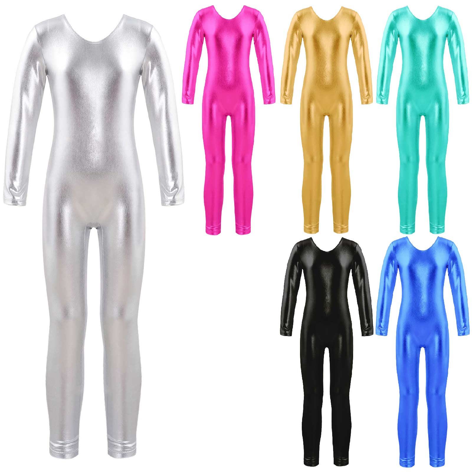 Girls Long Sleeve Zipper Bronz - Yoga Fitness Jumpsuit 评论和价格