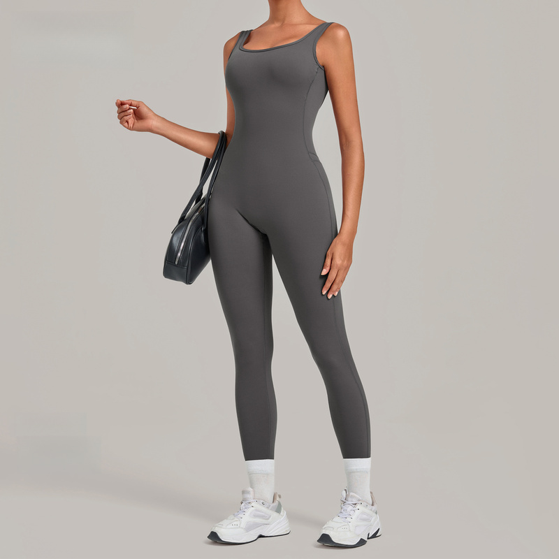 Yoga Jumpsuit With Deep Backle - Yoga Fitness Jumpsuit 评论和价格
