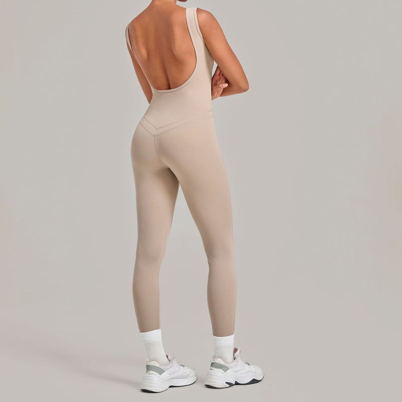 Yoga Jumpsuit With Deep Backle - Yoga Fitness Jumpsuit 评论和价格