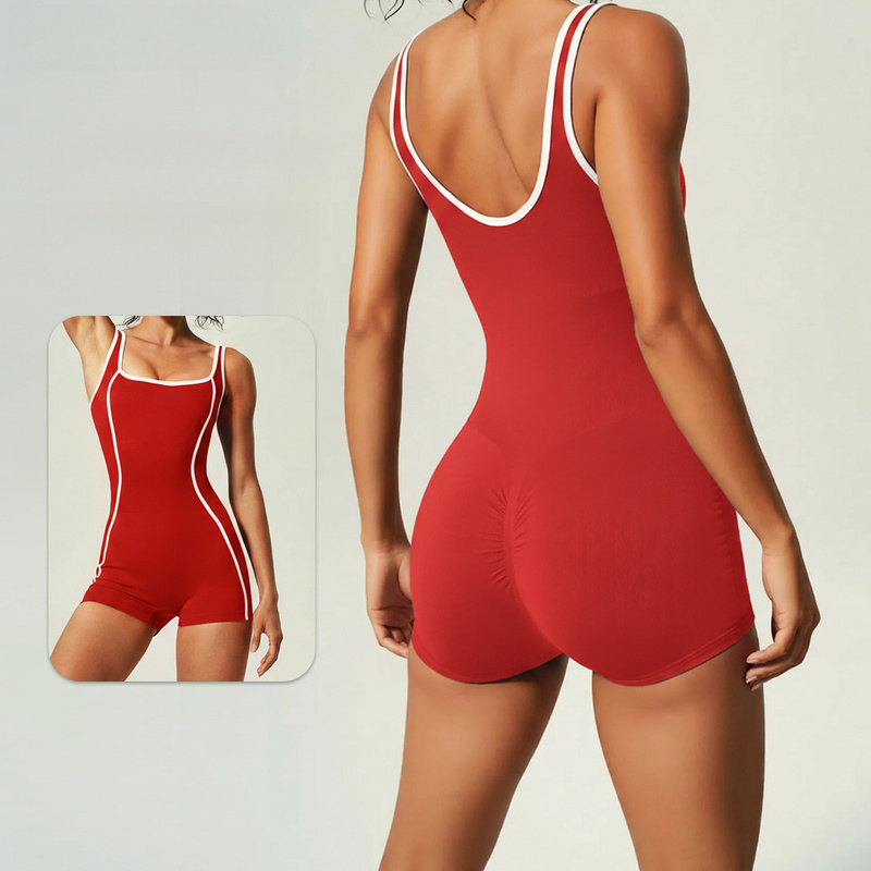 Color Blocking Tank Top Yoga J - Yoga Fitness Jumpsuit 评论和价格